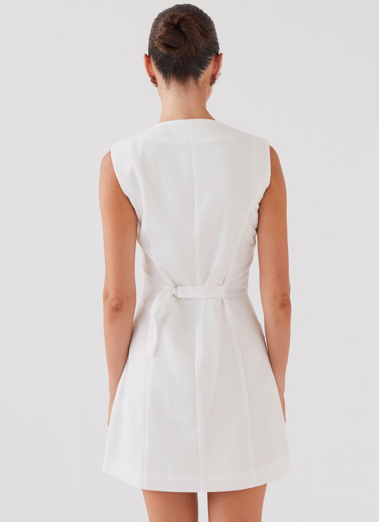 Peppermayo Peppermayo Exclusive - Castello Fiore Linen Mini Dress - White