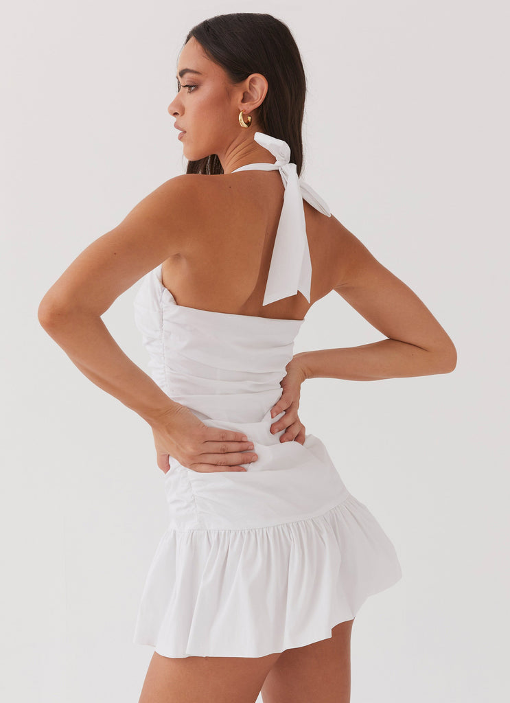 Peppermayo Peppermayo Exclusive - Cely Ruched Mini Dress - White