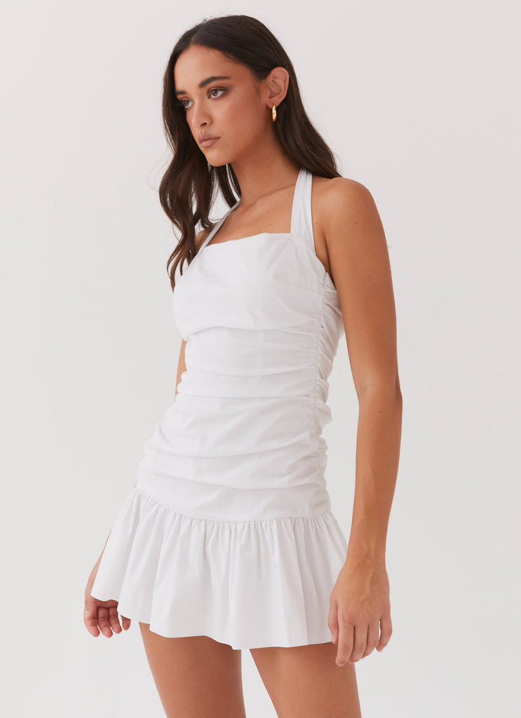 Peppermayo Peppermayo Exclusive - Cely Ruched Mini Dress - White