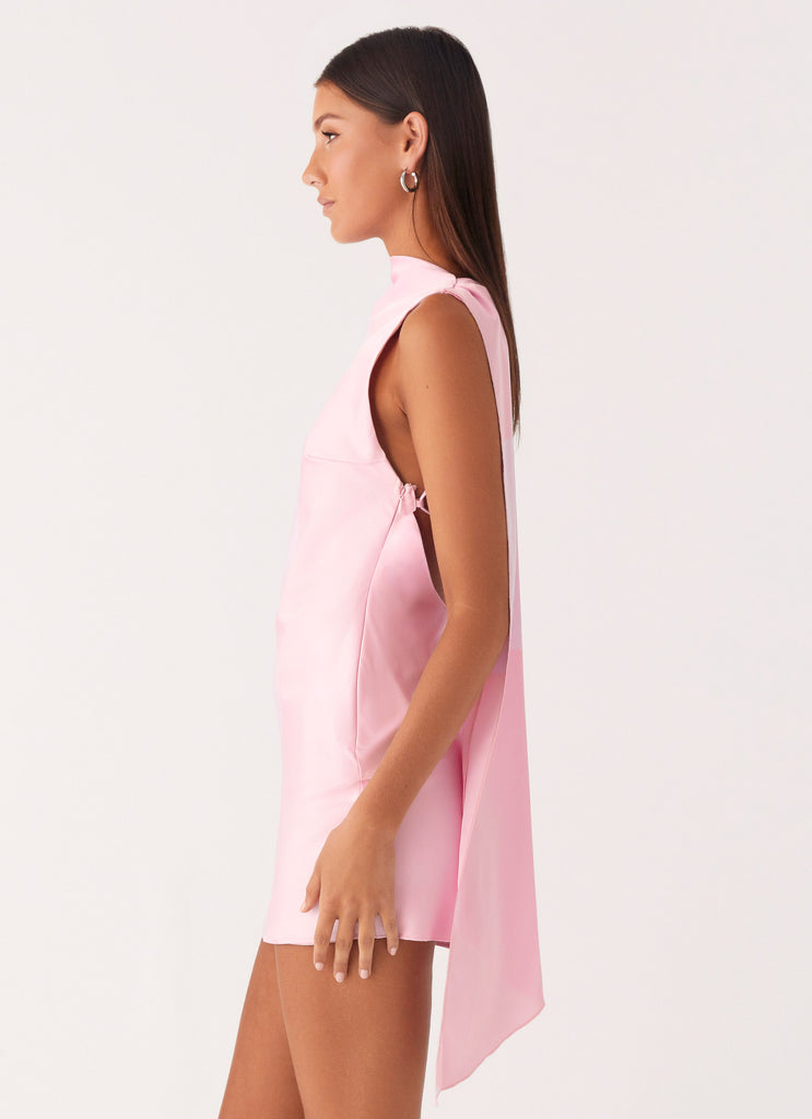 Peppermayo Peppermayo Exclusive - Cerina High Neck Mini Dress - Pink