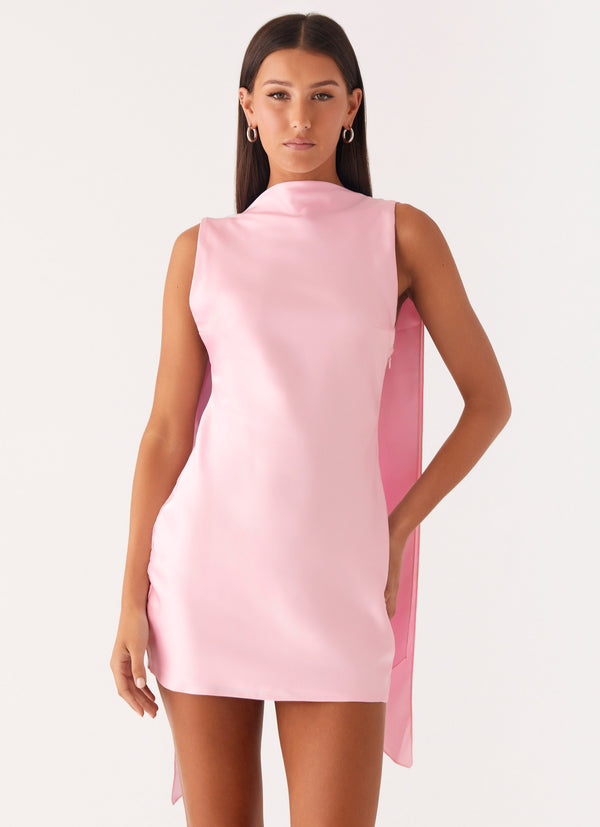 peppermayo Peppermayo Exclusive - Cerina High Neck Mini Dress - Pink