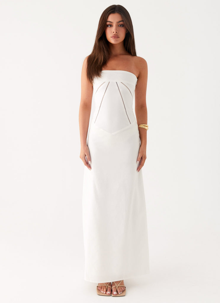 Peppermayo Peppermayo Exclusive - Cerisa Linen Maxi Dress - White