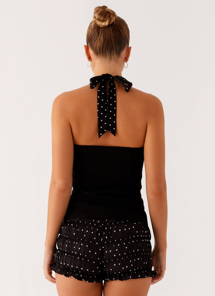 Peppermayo Peppermayo Exclusive - Channel Bustier Top - Black Polka Dot