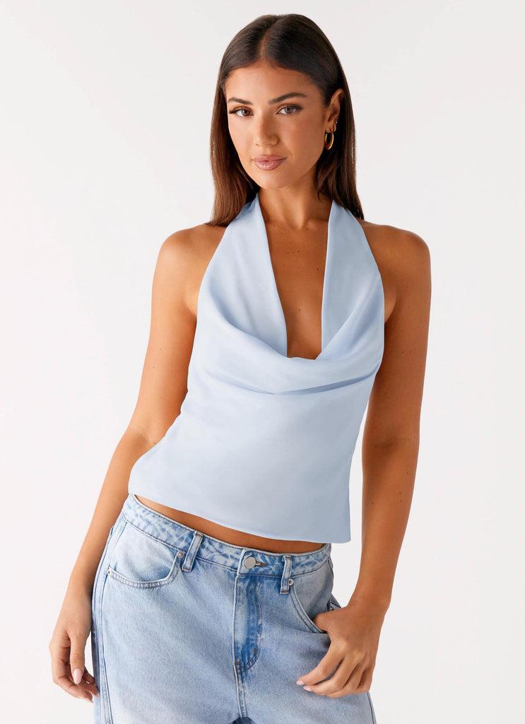 Peppermayo Peppermayo Exclusive - Charli Cowl Top - Blue