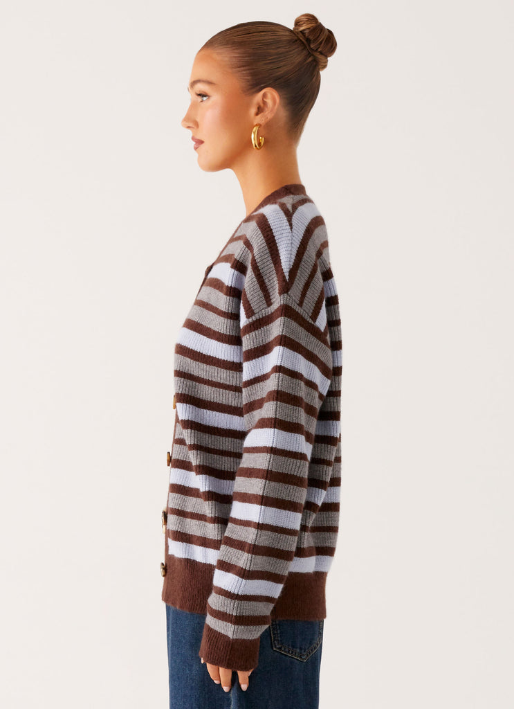 Peppermayo Peppermayo Exclusive - Charlie Oversized Cardigan - Tawny Stripe