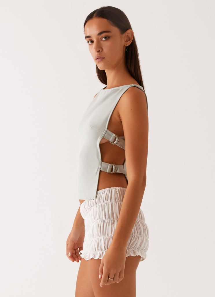 Peppermayo Peppermayo Exclusive - Cherish You Buckle Top - Sage