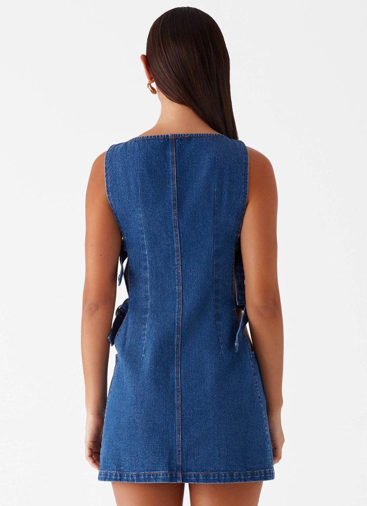 Peppermayo Peppermayo Exclusive - Cherish You Denim Mini Dress - Blue Denim