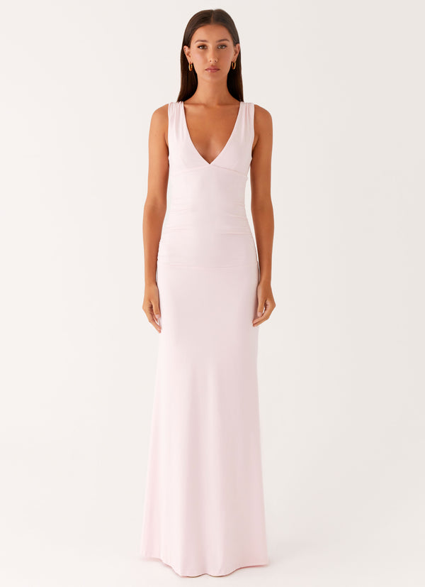 peppermayo Peppermayo Exclusive - Cherry Sky Maxi Dress - Baby Pink
