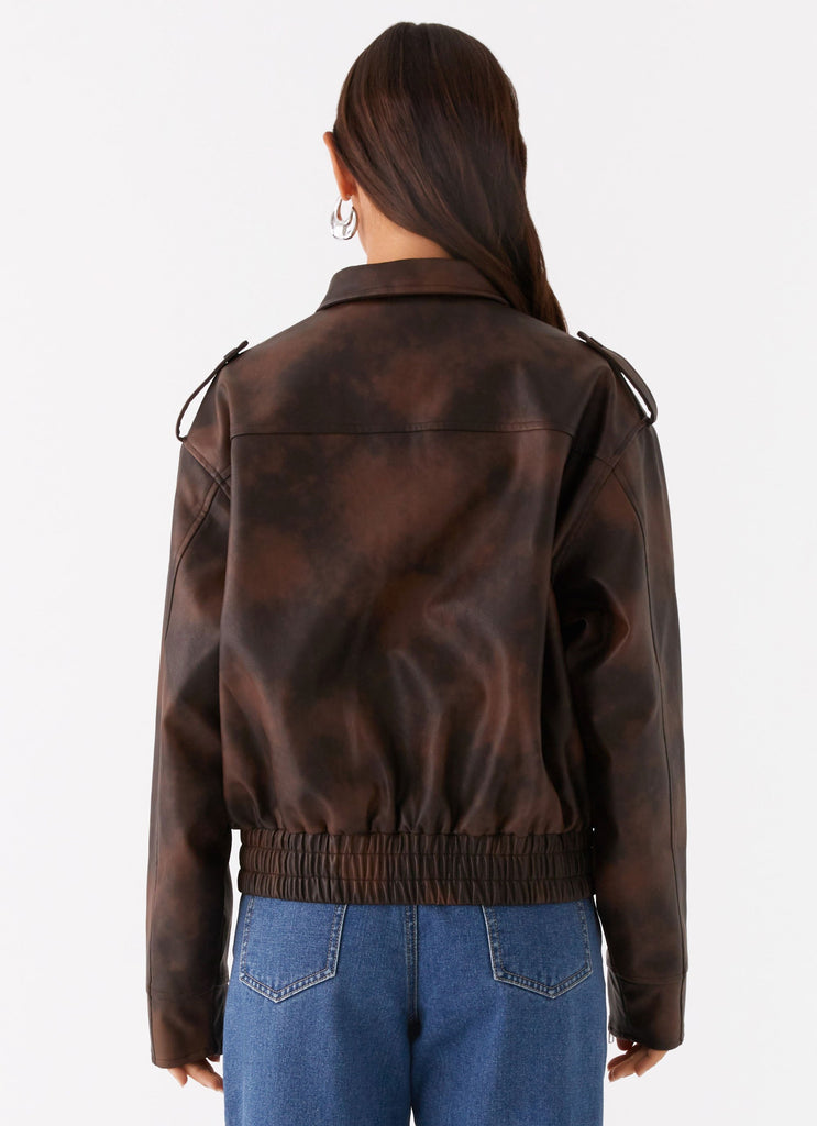 Peppermayo Peppermayo Exclusive - Chicago Bomber Jacket - Chocolate