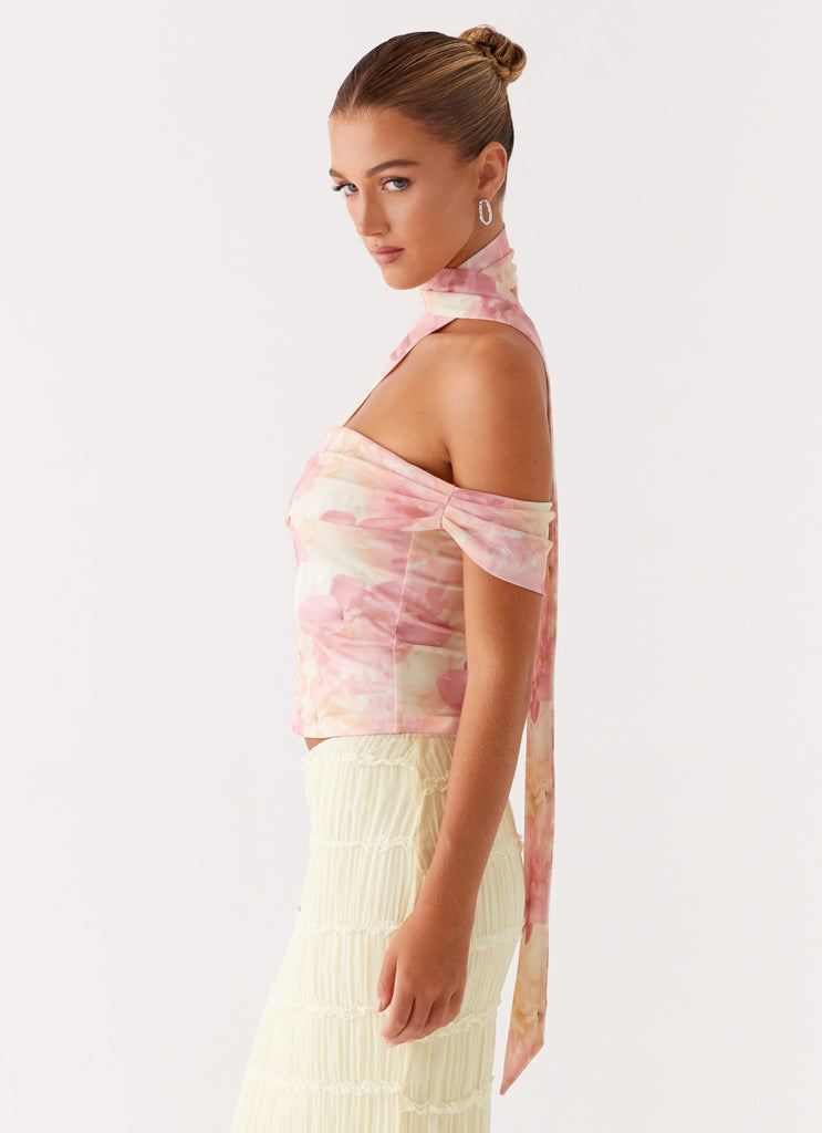 Peppermayo Peppermayo Exclusive - Christal Scarf Top - Floral Print