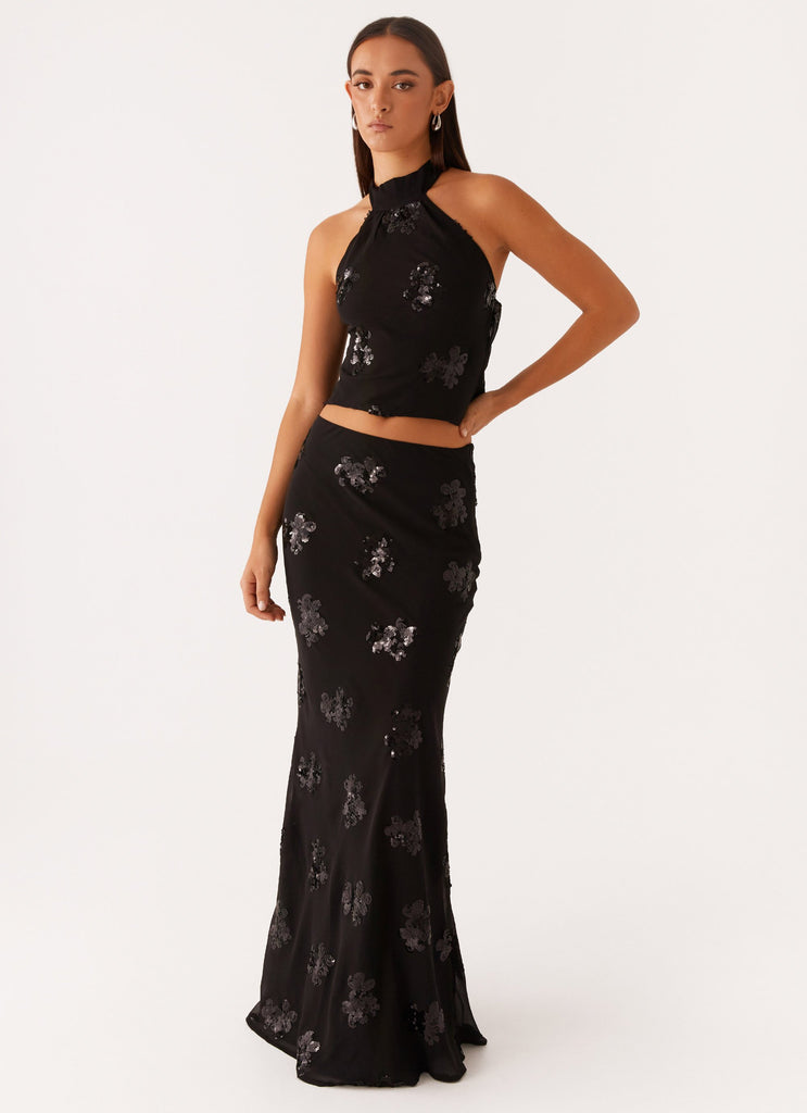 Peppermayo Peppermayo Exclusive - Cillian Sequin Halter Top - Black
