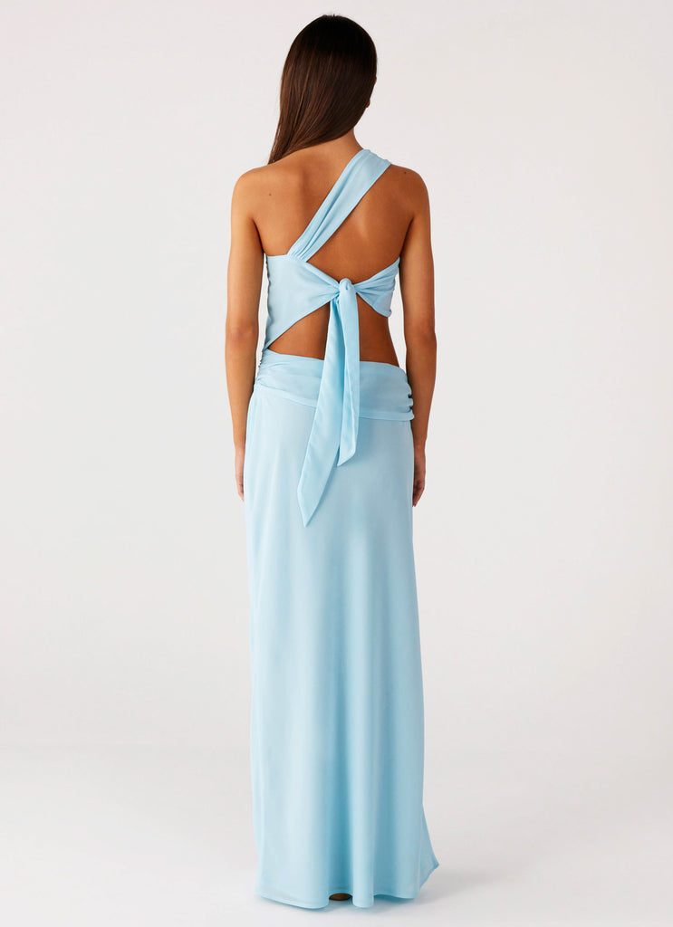 Peppermayo Peppermayo Exclusive - Cindelle One Shoulder Maxi Dress - Turquoise