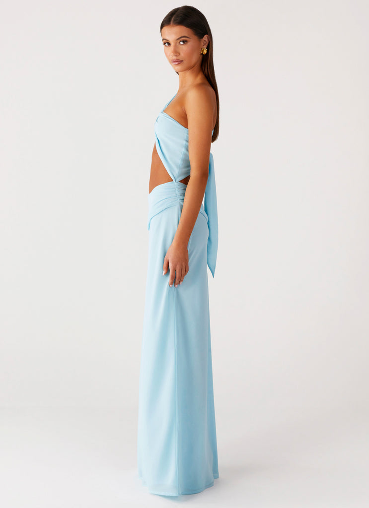 Peppermayo Peppermayo Exclusive - Cindelle One Shoulder Maxi Dress - Turquoise
