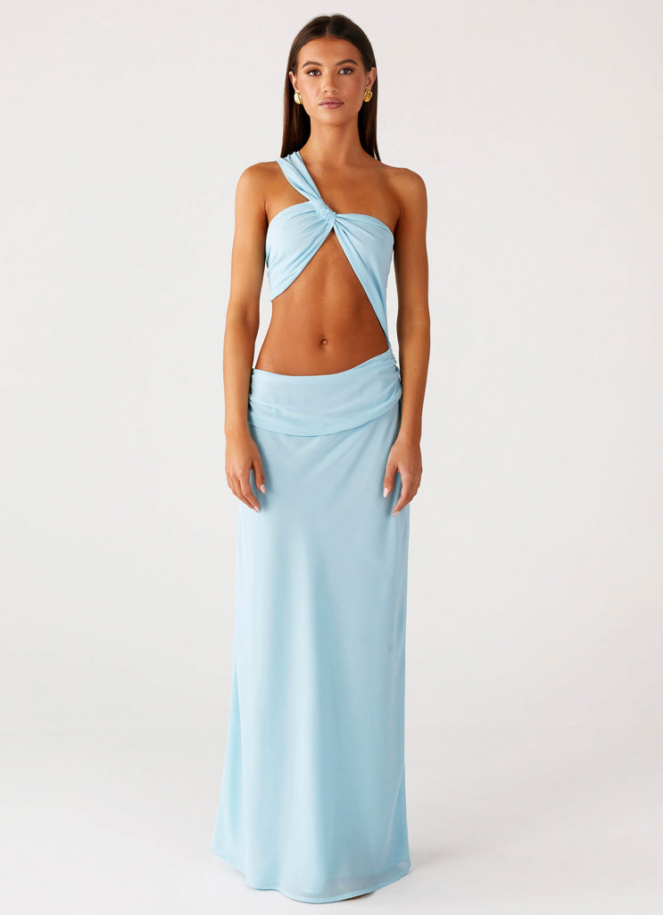 Peppermayo Peppermayo Exclusive - Cindelle One Shoulder Maxi Dress - Turquoise