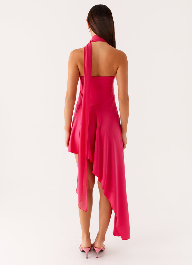 Peppermayo Peppermayo Exclusive - Circa Scarf Midi Dress - Hot Pink