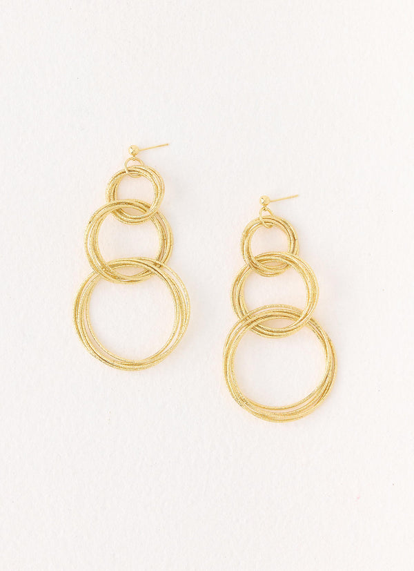 peppermayo Peppermayo Exclusive - Circuit Earrings - Gold peppermayo Peppermayo Exclusive - Circuit Earrings - Gold