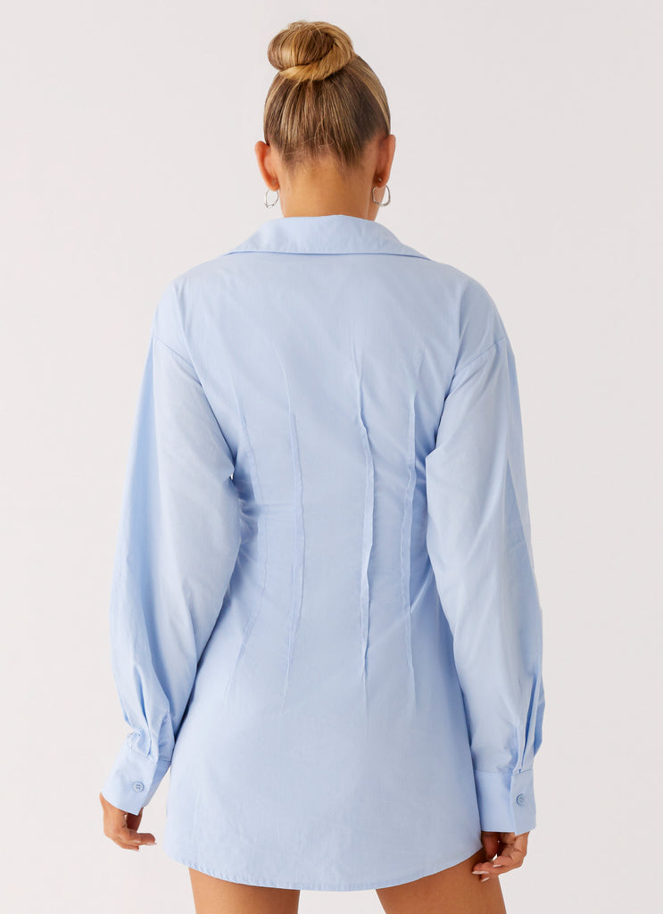 Peppermayo Peppermayo Exclusive - Clancy Mini Shirt Dress - Blue