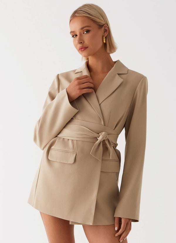 peppermayo Peppermayo Exclusive - Clara Blazer Dress - Brown
