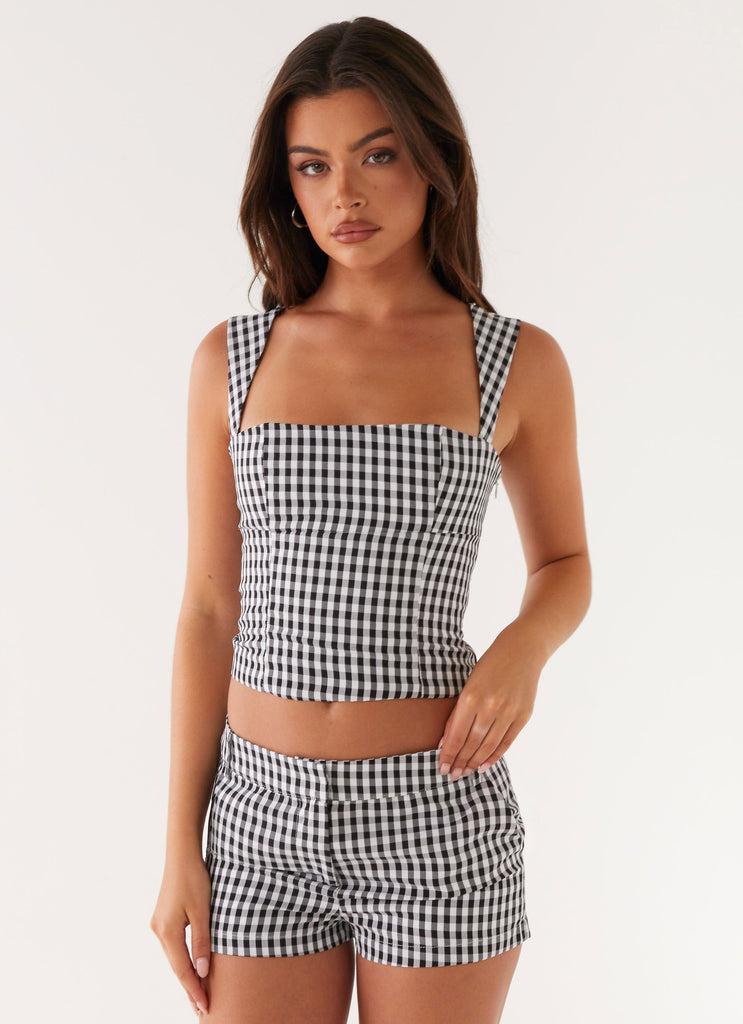 Peppermayo Peppermayo Exclusive - Clayton Top - Black Gingham