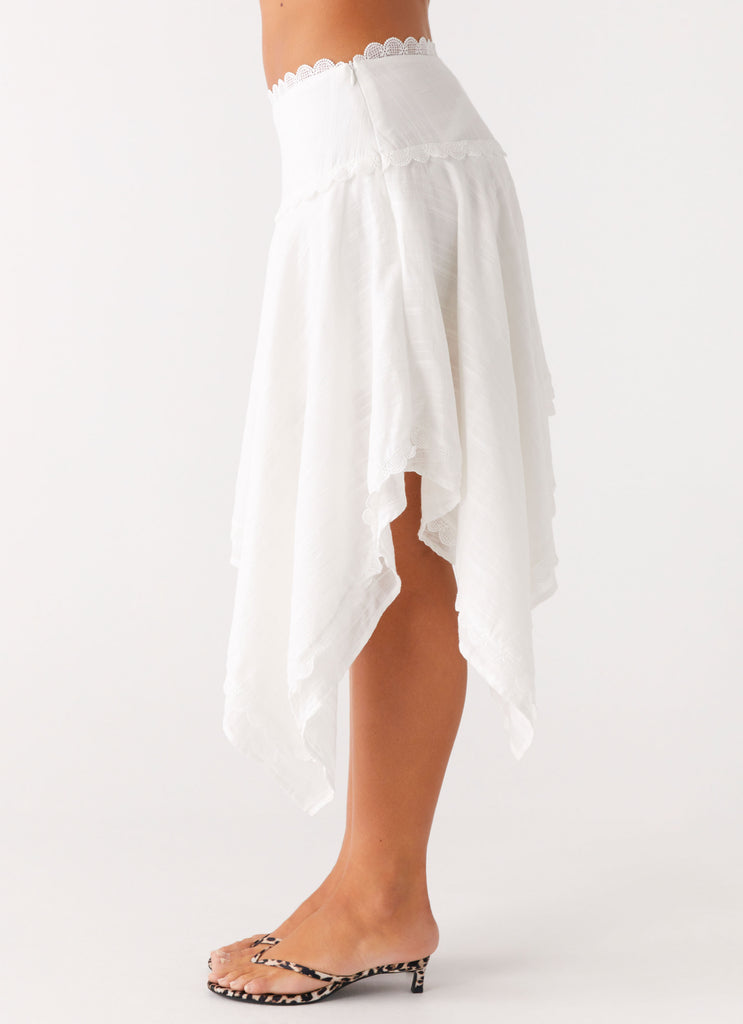 Peppermayo Peppermayo Exclusive - Clearwater Mist Midi Skirt - White