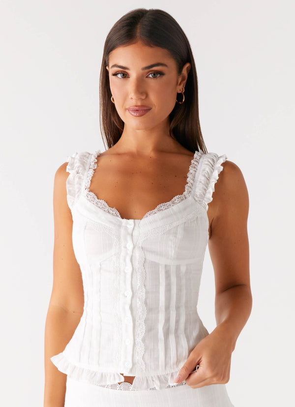 peppermayo Peppermayo Exclusive - Clearwater Mist Top - White