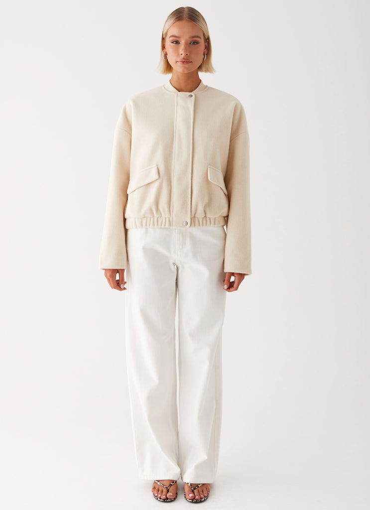 Peppermayo Peppermayo Exclusive - Cloudia Bomber Jacket - Ivory