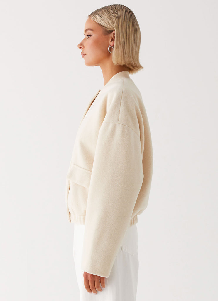 Peppermayo Peppermayo Exclusive - Cloudia Bomber Jacket - Ivory