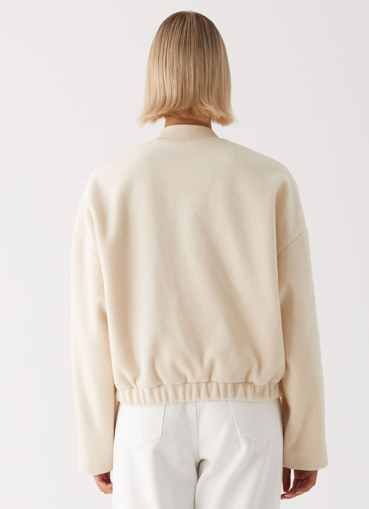 Peppermayo Peppermayo Exclusive - Cloudia Bomber Jacket - Ivory