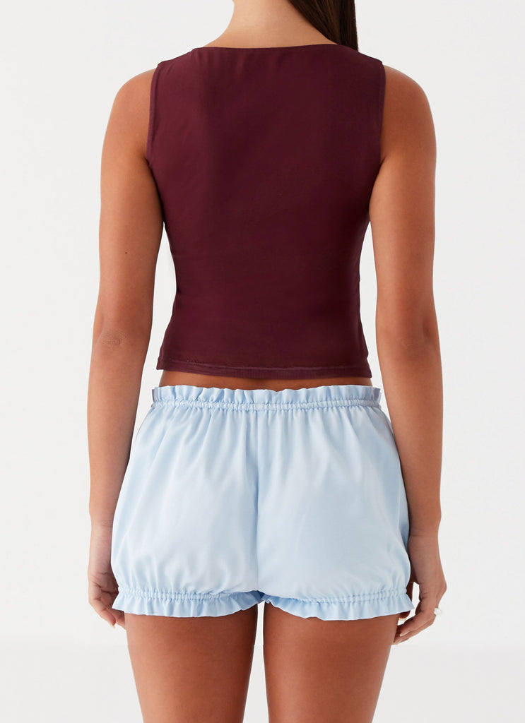 Peppermayo Peppermayo Exclusive - Clubhouse Bloomer Shorts - Blue