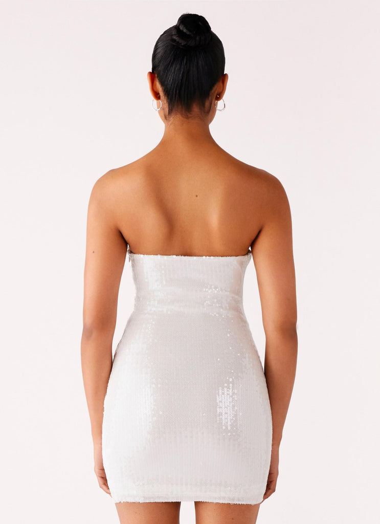 Peppermayo Peppermayo Exclusive - Clyra Sequin Mini Dress - Ivory