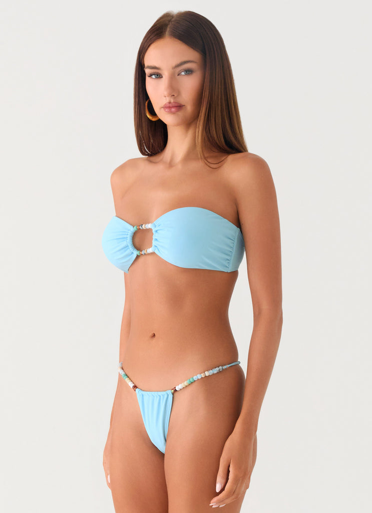 Peppermayo Peppermayo Exclusive - Coastal Breeze Bead Bikini Bottoms - Turquoise