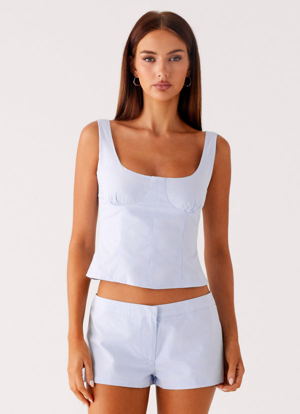 peppermayo Peppermayo Exclusive - Coastline Bustier Top - Blue