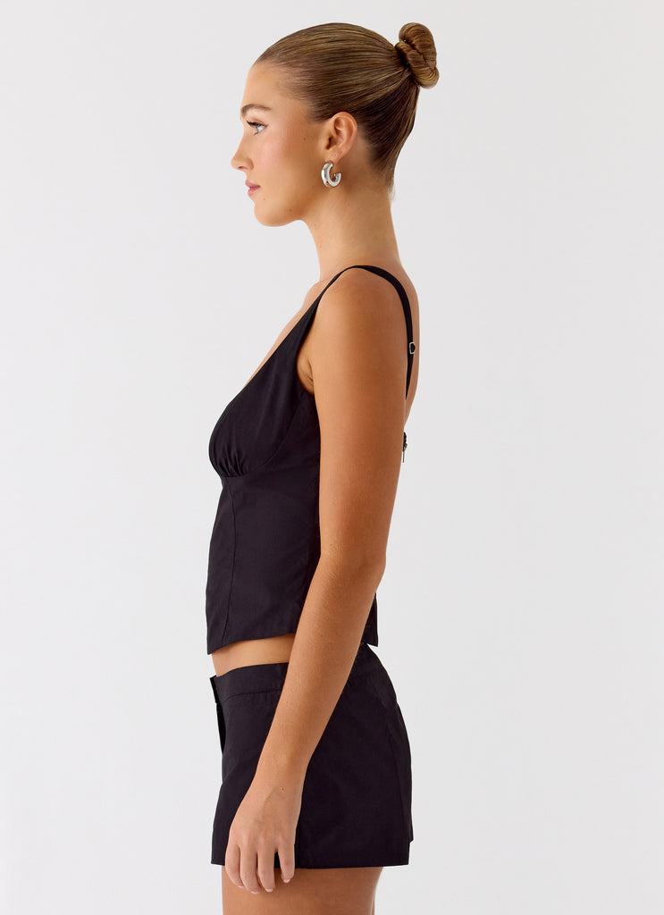 Peppermayo Peppermayo Exclusive - Coastline Cotton Bustier Top - Black