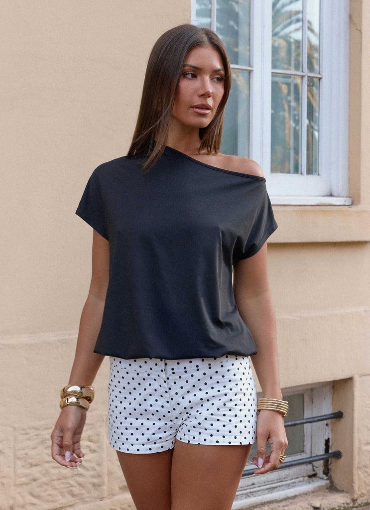 Peppermayo Peppermayo Exclusive - Coastline Mini Shorts - White Polka Dot