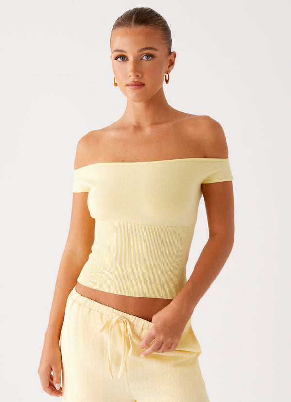 peppermayo Peppermayo Exclusive - Coleman Knit Top - Yellow