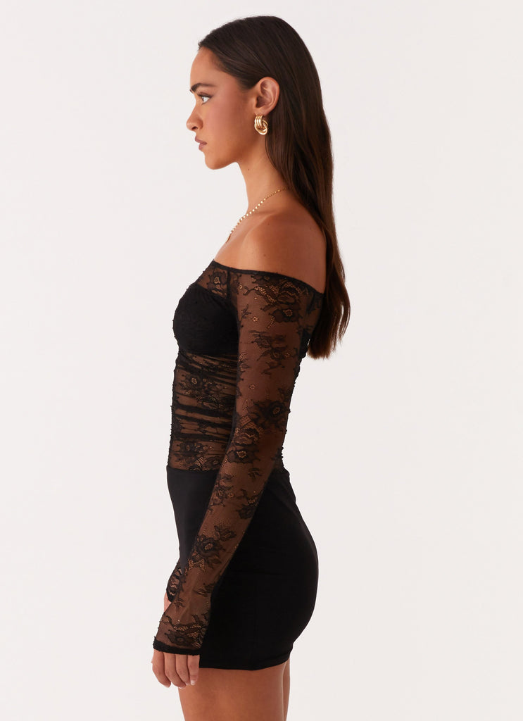 Peppermayo Peppermayo Exclusive - Collide Lace Mini Dress - Black