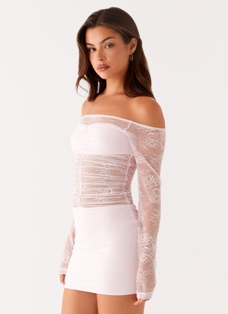Peppermayo Peppermayo Exclusive - Collide Lace Mini Dress - Pink