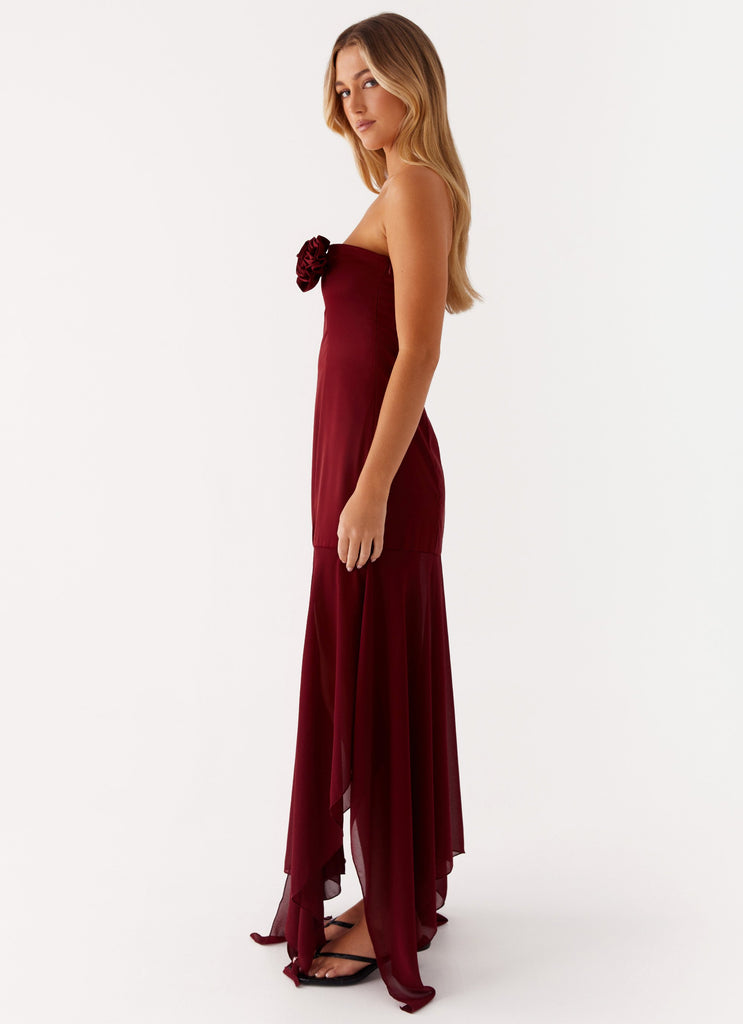 Peppermayo Peppermayo Exclusive - Collision Satin Maxi Dress - Cherry Red