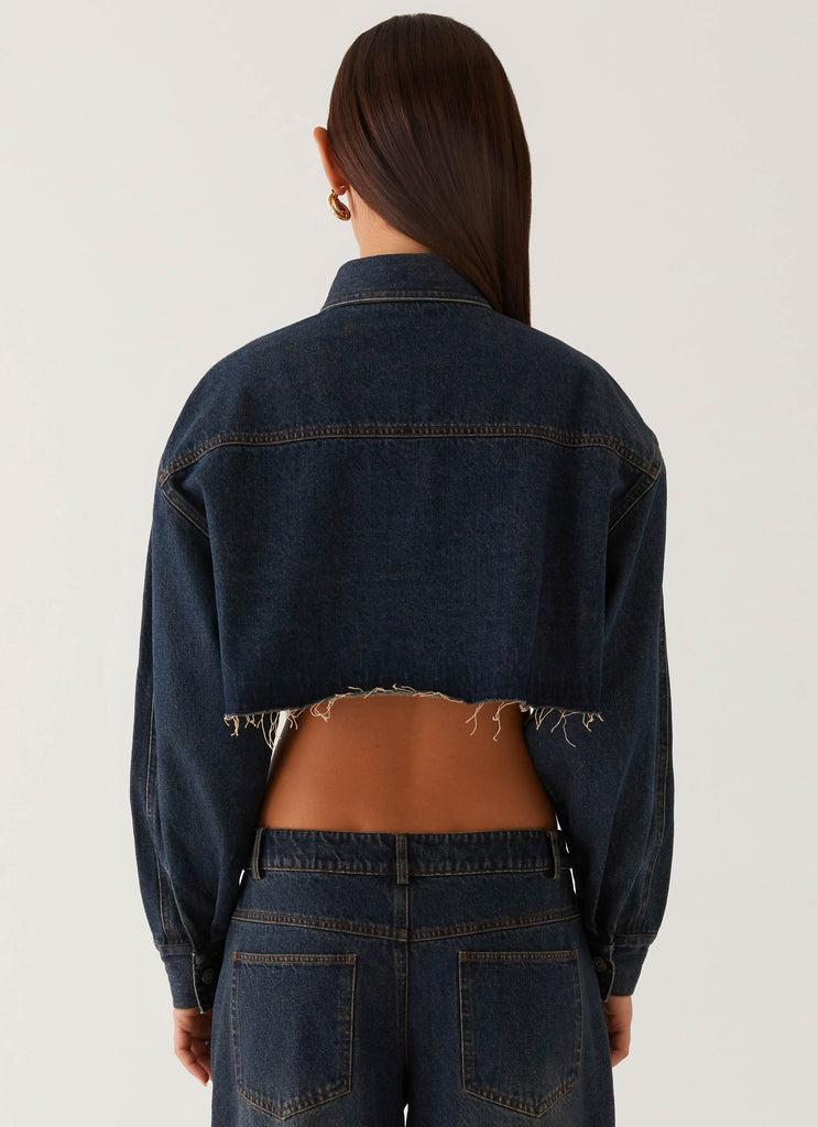 Peppermayo Peppermayo Exclusive - Colorado Cropped Jacket - Blue