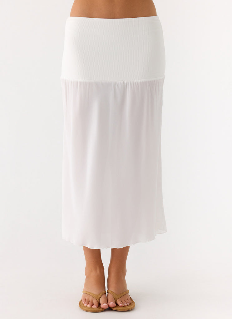 Peppermayo Peppermayo Exclusive - Connect My Heart Midi Skirt - White