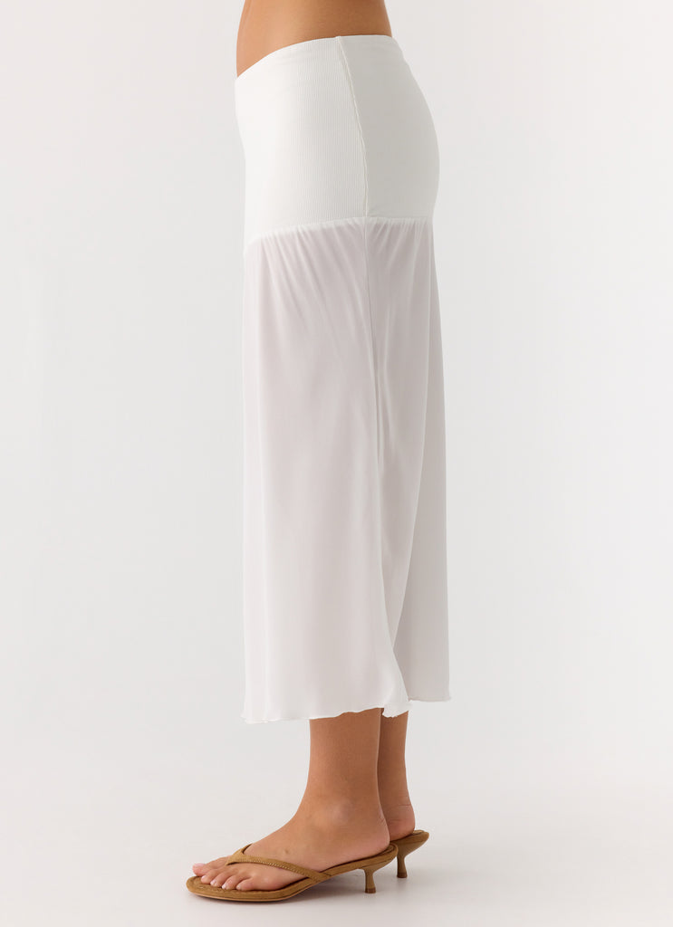 Peppermayo Peppermayo Exclusive - Connect My Heart Midi Skirt - White