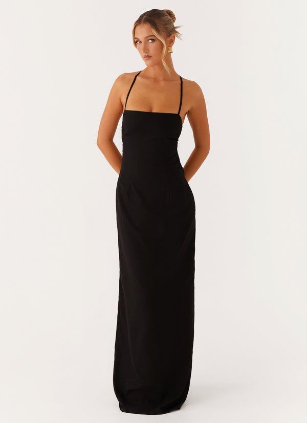 peppermayo Peppermayo Exclusive - Cora Backless Maxi Dress - Black