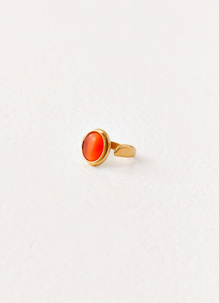 Peppermayo Peppermayo Exclusive - Coralina Ring - Gold/Amber