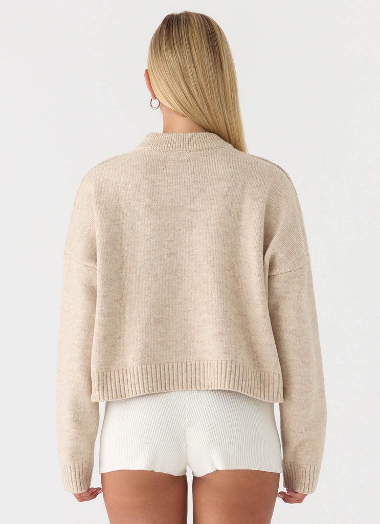 Peppermayo Peppermayo Exclusive - Cornelia Button Up Jumper - Oatmeal