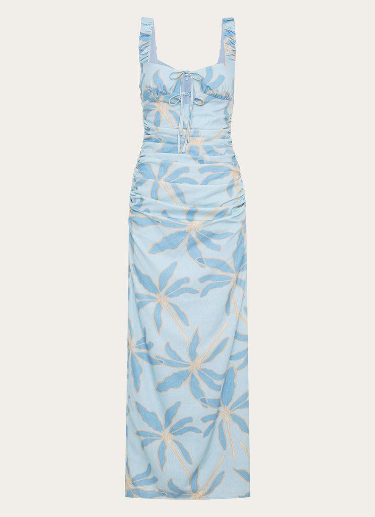 Peppermayo Peppermayo Exclusive - Cosmic Love Ruched Maxi Dress - Opulent Blue