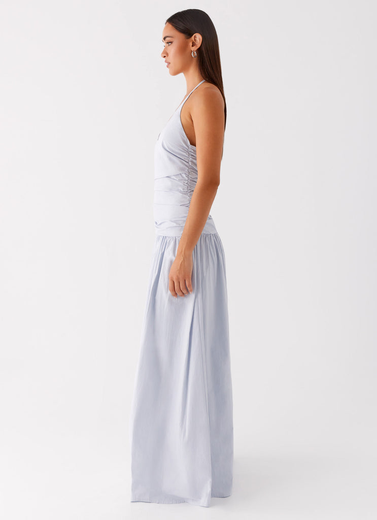 Peppermayo Peppermayo Exclusive - Cristina Halter Maxi Dress - Cornflower Blue