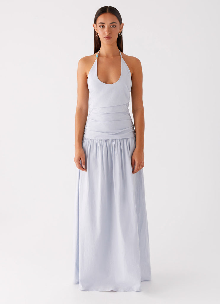 Peppermayo Peppermayo Exclusive - Cristina Halter Maxi Dress - Cornflower Blue