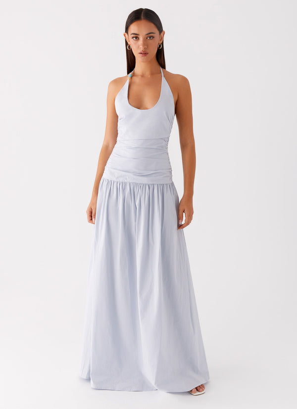 peppermayo Peppermayo Exclusive - Cristina Halter Maxi Dress - Cornflower Blue