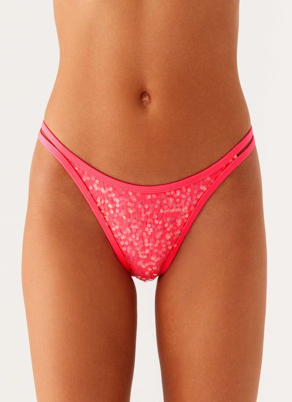 peppermayo Peppermayo Exclusive - Croatia Bikini Bottoms - Pink Sequin