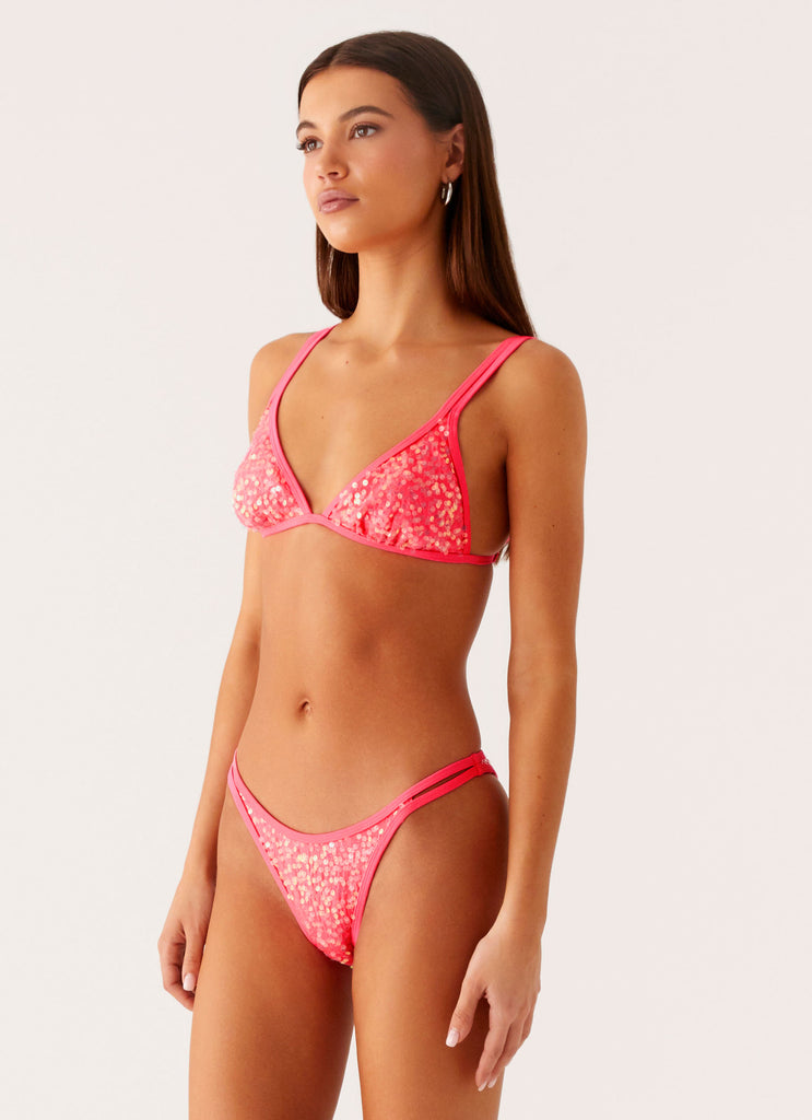 Peppermayo Peppermayo Exclusive - Croatia Bikini Top - Pink Sequin